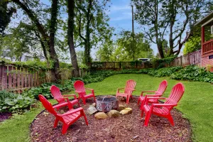 Image of Contemporary Oasis w\/ Fire Pit, 2 Living Areas & Sunroom - Walkable Locale