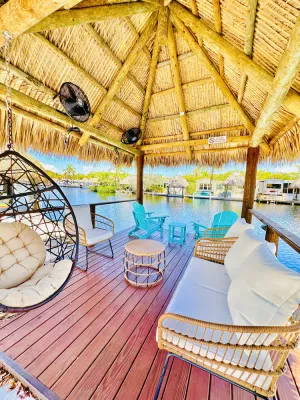 Image of Cozy Waterfront Retreat w\/ Private Boat Dock + Tiki