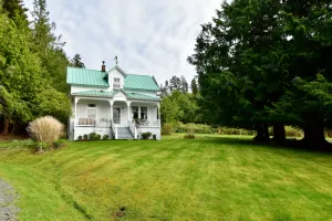 Image of Fisherman’s Bay view 1910 Lopez Island farmhouse with beautiful views