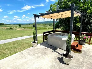 Image of Wine Weekend Getaway: Steps to Winery & Battlefield w\/ Mountain Views & Hot Tub!