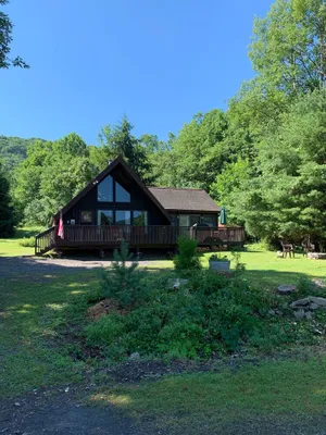 Image of A-Frame cabin off private lake in Bloomsburg, PA