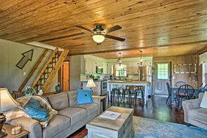 Image of Lakefront Waterloo Cabin w\/ Dock, Kayaks & Grill!