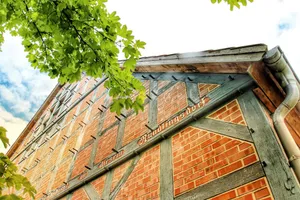 Image of Relaxation in the beautiful Lüneburg Heath - beautiful half-timbered house