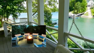 Image of Private dock\/gazebo on quiet cove. Tims Ford Lake!
