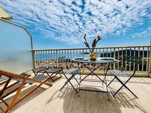 Image of Breathtaking view of Cap-Ferrat and the sea, studio with balcony and parking, A\/C