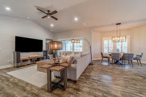 Image of Newly built home with hot tub, fire table, game room & gym with Peloton bike
