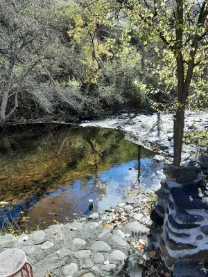 Image of Welcome to the Creekside, our newly built cabin on White Bird Creek