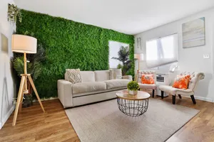 Image of The Green Haven, 1 Minute Walk to Beach & Restaurants, 2 King Size Beds, Kitchen