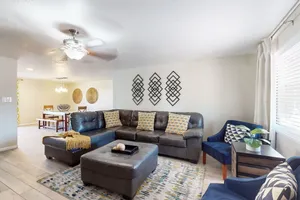 Image of Sunny home with a pool, grill, washer\/dryer, & AC - dog friendly