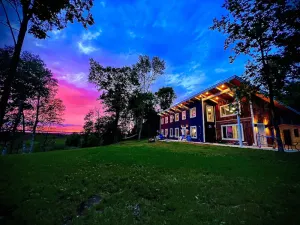 Image of Unique Lake Cabin- Sauna, Massage Chair, Ice Baths, Water Slide & Pontoon Rental