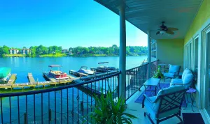 Image of New Beautiful Lake Condo with 180°Lakefront View-Main Channel, Central Location!
