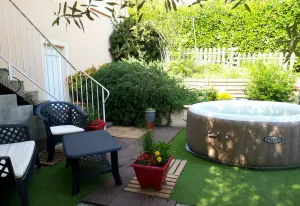 Image of Villa with garden in residential area