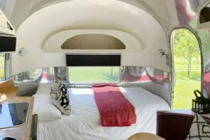 Image of Silverbird Glamping Airstream Caravan and private deck
