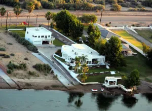 Image of River Front guest house with Ramp, Beach, Volleyball, and Gazebo on the Water