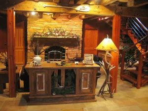 Image of Rustic, Elegant 8,000 Sq. Ft. Timber Frame Lodge in Southwest Wisconsin.