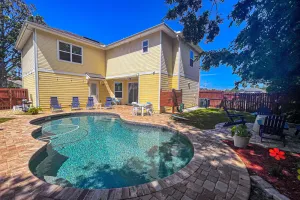 Image of Updated home near beach with fenced yard, pool & grill - snowbirds & dogs OK