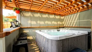 Image of Windsor home on golf course w\/ hot tub