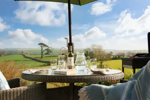 Image of Linhay at East Trenean Farm -Luxury retreat for 2 with stunning rural views, private hot tub and EV charging
