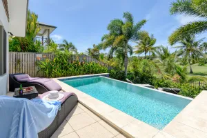 Image of Private family home in gated estate overlooking golf course with heated pool