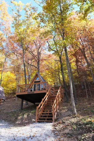 Image of Acadia\/Rustic Lakeview Cabin- 2 Person A-Frame