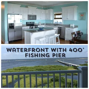 Image of Waterfront Home w\/ 400' Fishing Pier. Crab & Fish off the Pier w\/ Boat Access.