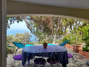 Image of Sea views, 2 beautiful terraces, charming duplex in villa, landscaped garden
