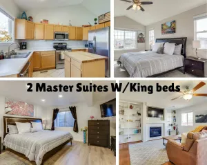 Image of 2 Master Suites with King beds fast Wifi workspace