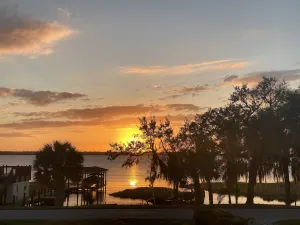 Image of Watch Florida sunsets from the covered lakefront dock