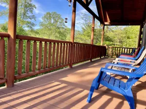 Image of Log home nestled in the Smoky Mountains.