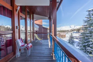 Image of Large apartment on the snow front with beautiful Mont Blanc view at ARC 1800