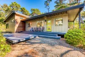 Image of Stunning new home with furnished deck & easy beach access