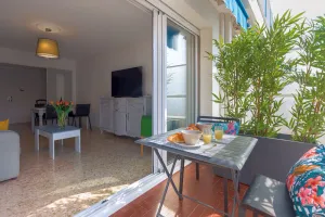 Image of Cannes beach 400 metres away, Spacious air-conditioned 2-bedroom apartment