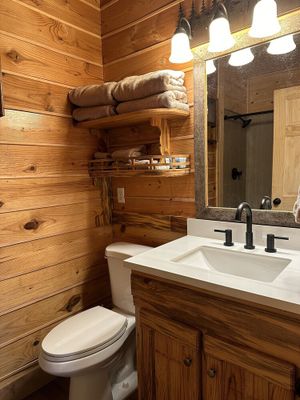 Image of Experience the peaceful Wooded Retreat Cabin - 300 private acres -security gate