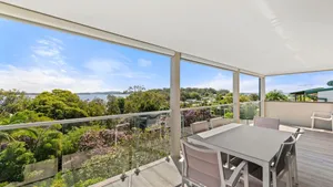 Image of Family Retreat with water views at Corlette