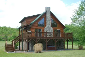 Image of Spacious Riverfront Cabin w\/HotTub,Pet Friendly,PingPong,Stone Frpl