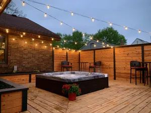 Image of HOT TUB | Decked Out Oasis | Nespresso Coffee Bar