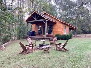Image of Cabin on water-dock-slip-fishing-amazing sunsets-Book your summer stay-pets YES!