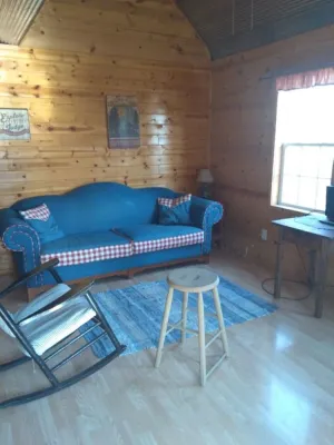 Image of Beautiful Log Cabin In Lake of Egypt with a Dock