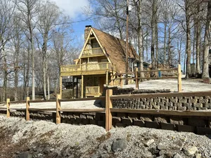 Image of Lake house w\/seasonal pool and boat storage.