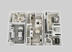 Image of Spacious 3-Story, 2 Bedroom 2.5 Bathroom Townhome