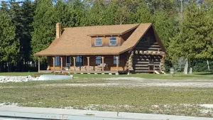 Image of Island Getaway on BBI - Beautiful Log Home with Sandy Beachfront on Lake Huron