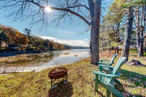 Image of Newly renovated waterfront dog-friendly cottage with dock, patio, & washer\/dryer