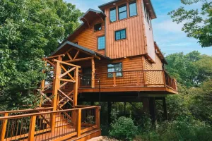 Image of VIEWS! Luxury Treehouse with Hot Tub - Sleeps 6