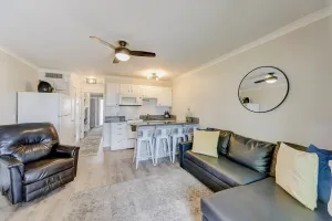 Image of Updated oceanfront condo with balcony, AC, WiFi, pool, pier, & beach access