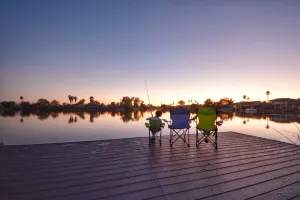 Image of Charming Sunset Lake House with Private Dock