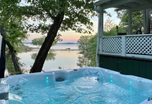 Image of Waterfront Sandy beach 3\/3 Eufaula home w\/ Hot Tub firepit zipline pond & land!