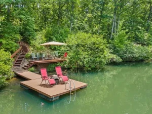 Image of Rustic Log Cabin with Private Dock on the Lake!