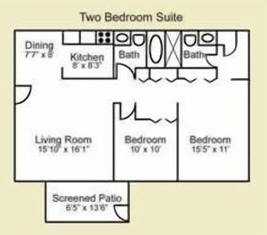 Image of Partial Beach View 2 bedroom, 2 bath at Sanibel Moorings Resort #741