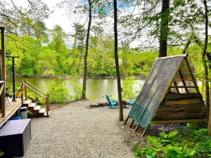 Image of Hudson Valley’s Waterfront Camping Getaway with electric, water and KAYAKS!