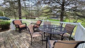 Image of Spacious and comfortable home. Outside deck.